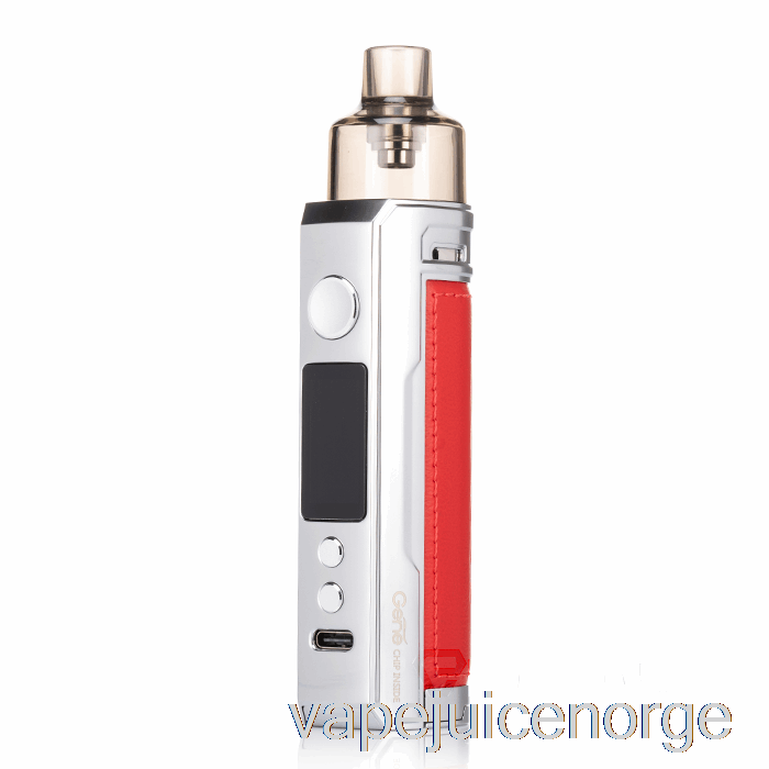 Vape Juice Voopoo Drag X 80w Pod Mod Kit Sølv Rød